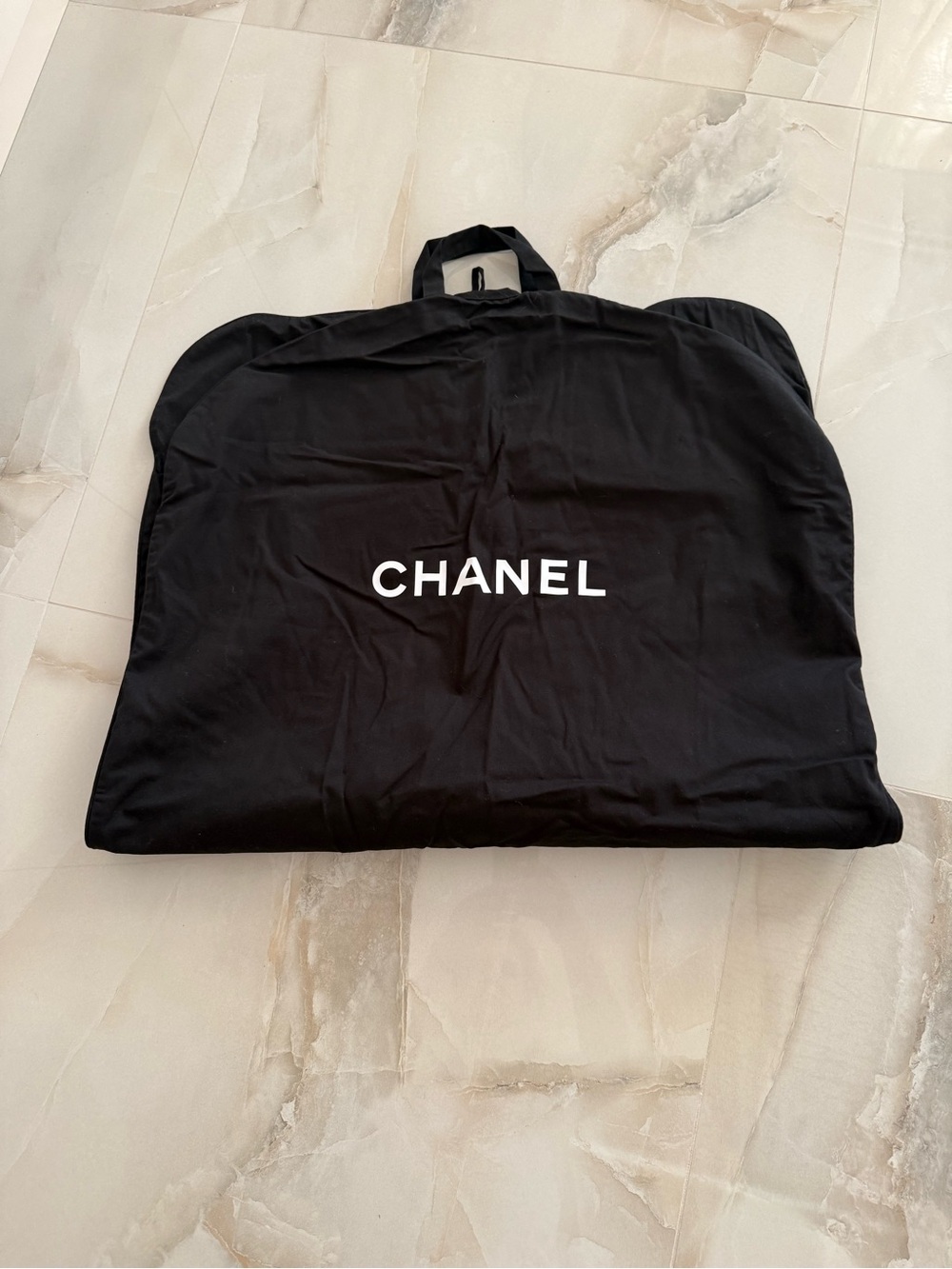 CHANEL Black Logo Garment Cover